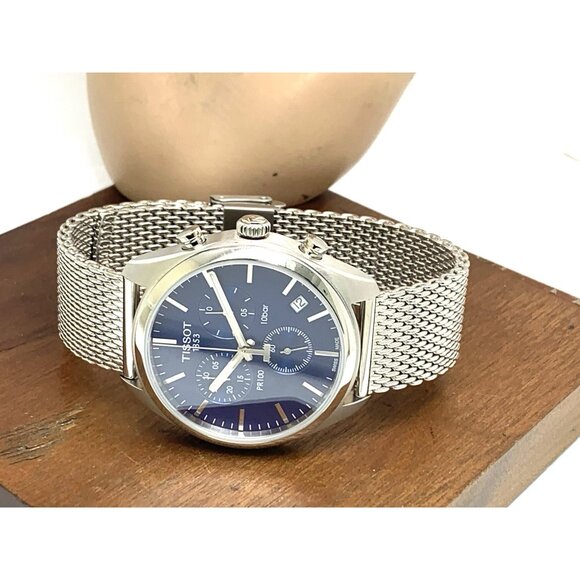 Tissot Men's Watch PR100 Swiss Quartz 41mm Chronograph Blue Dial T1014171104100 - Picture 9 of 15